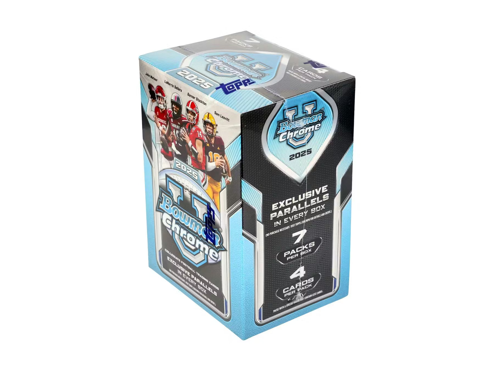 2025 Topps Bowman Chrome University Football Blaster Trading Cards