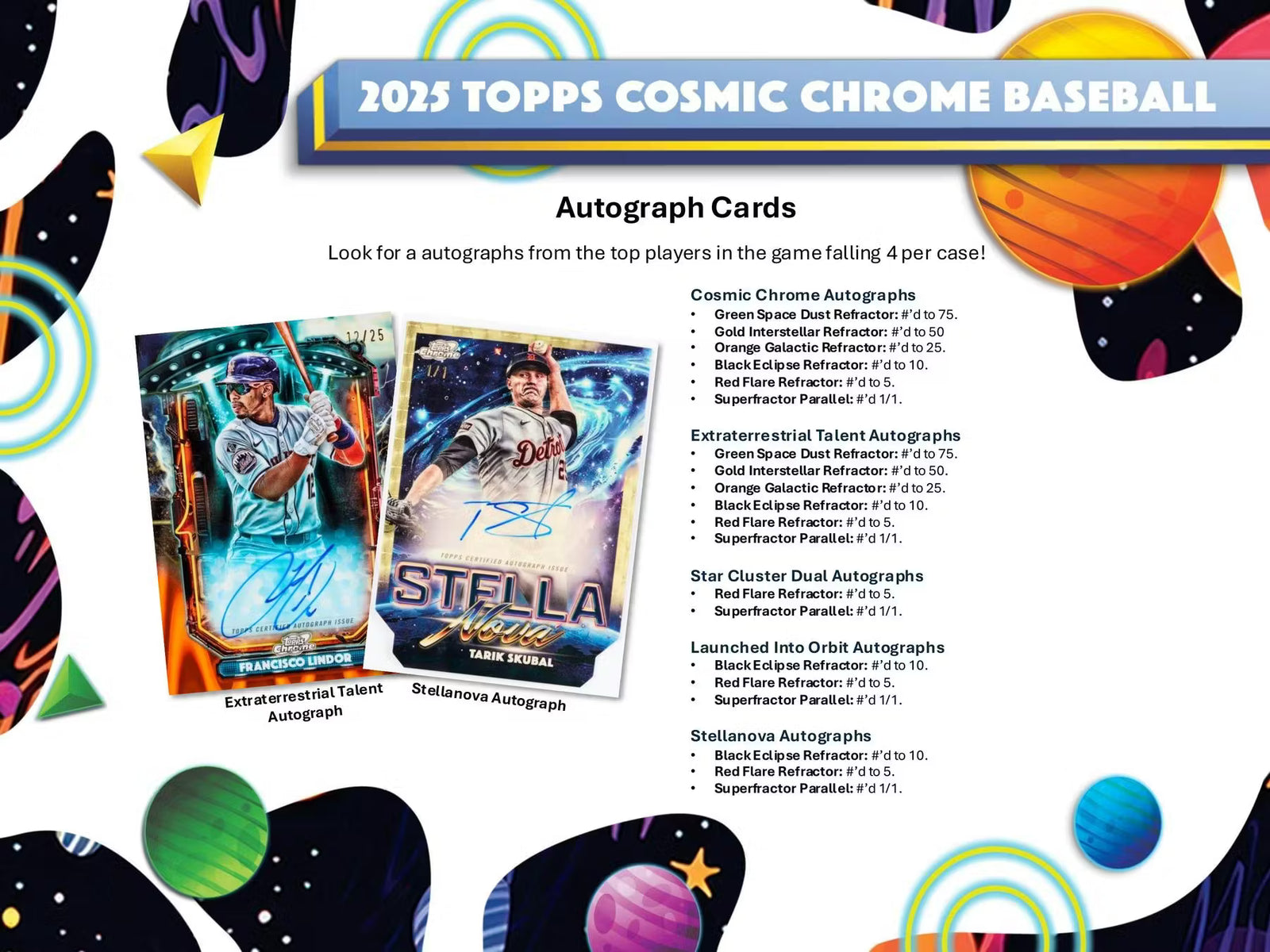 2025 Topps Cosmic Chrome Baseball Hobby Trading Cards