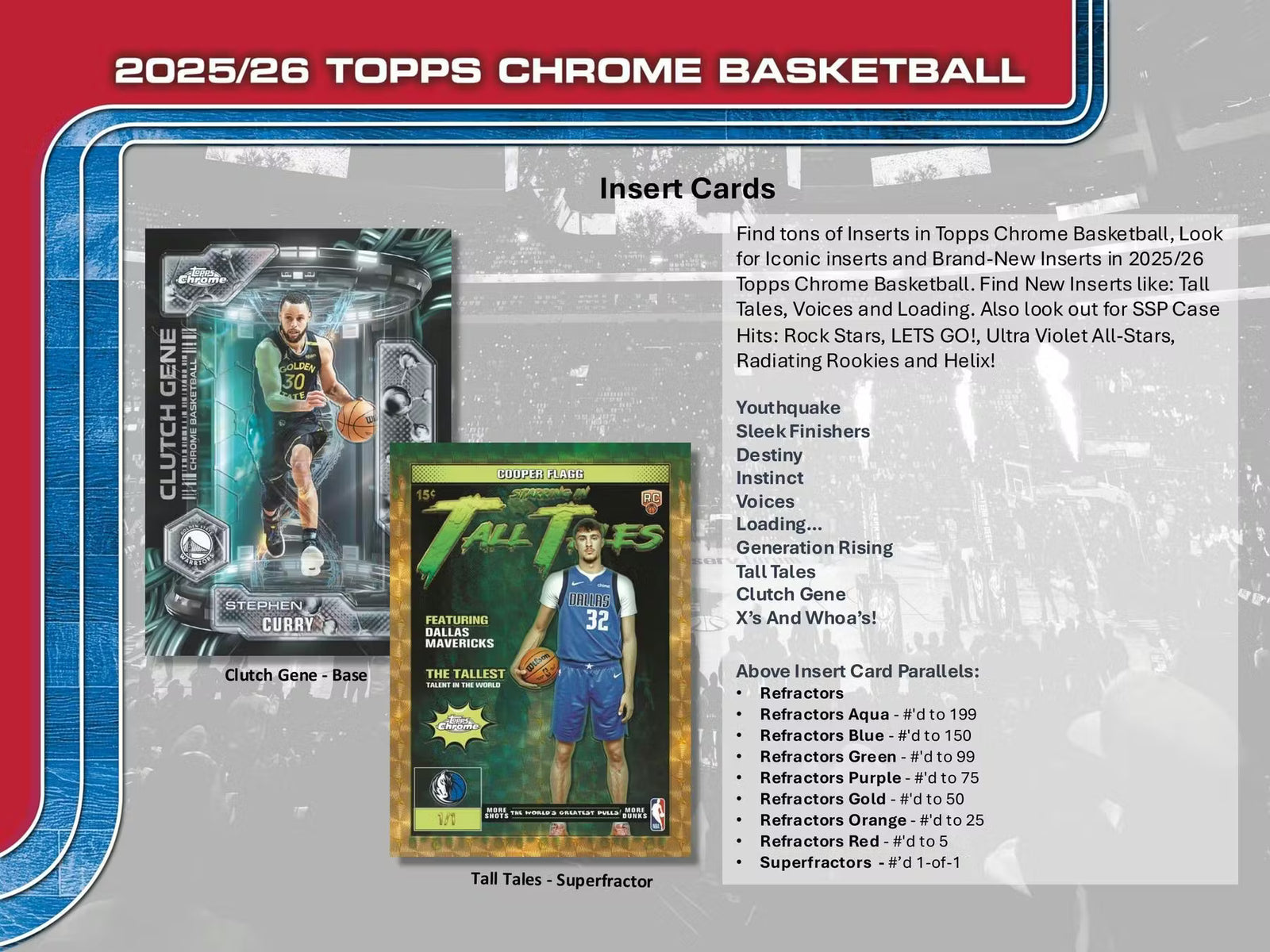 2025-26 Topps Chrome Basketball Jumbo First Day Issue Trading Cards