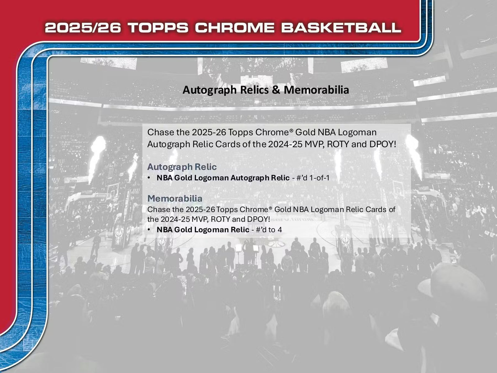 2025-26 Topps Chrome Basketball Jumbo First Day Issue Trading Cards