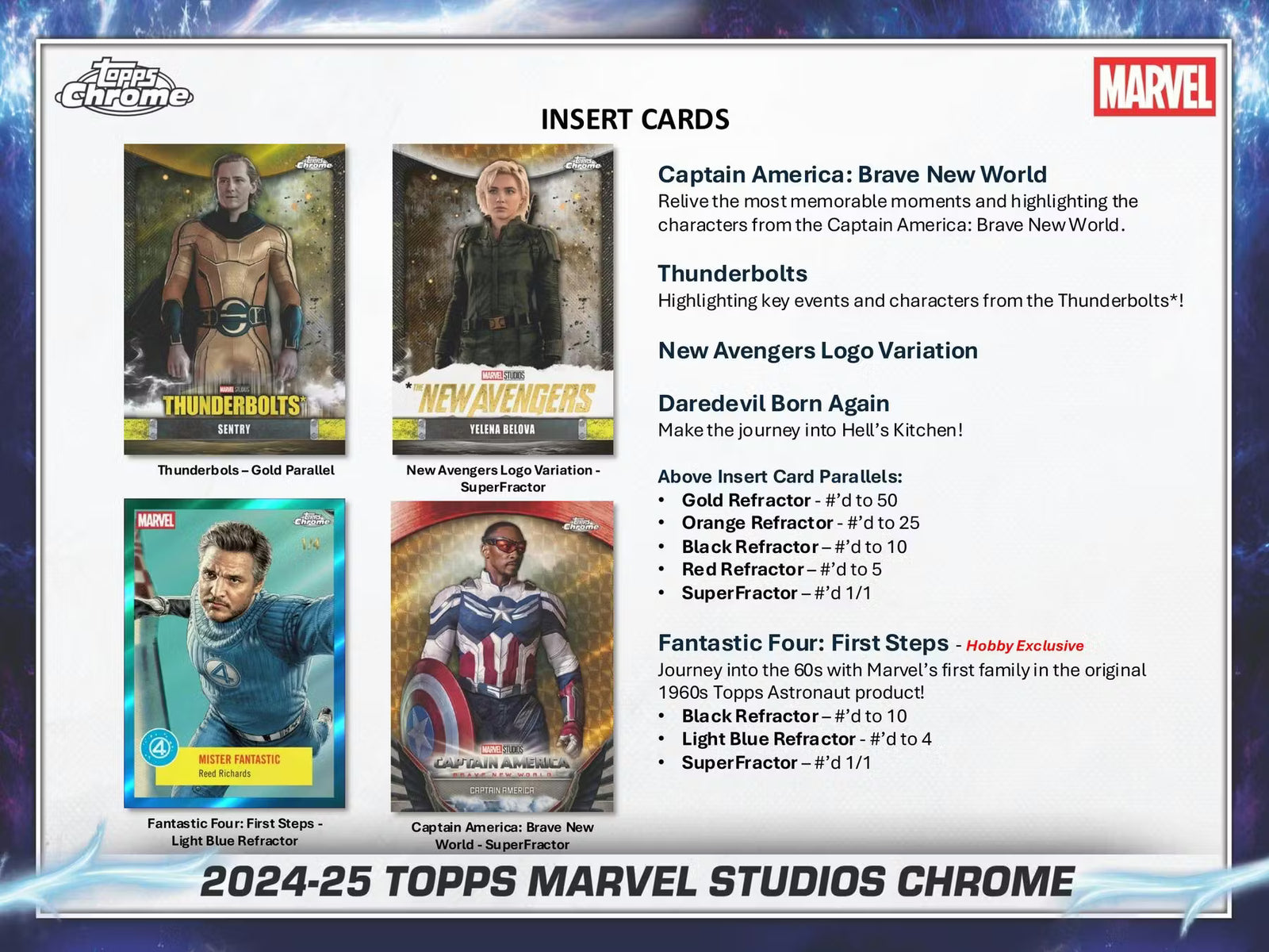 2025 Topps Chrome Marvel Studios Breaker Delight Trading Cards