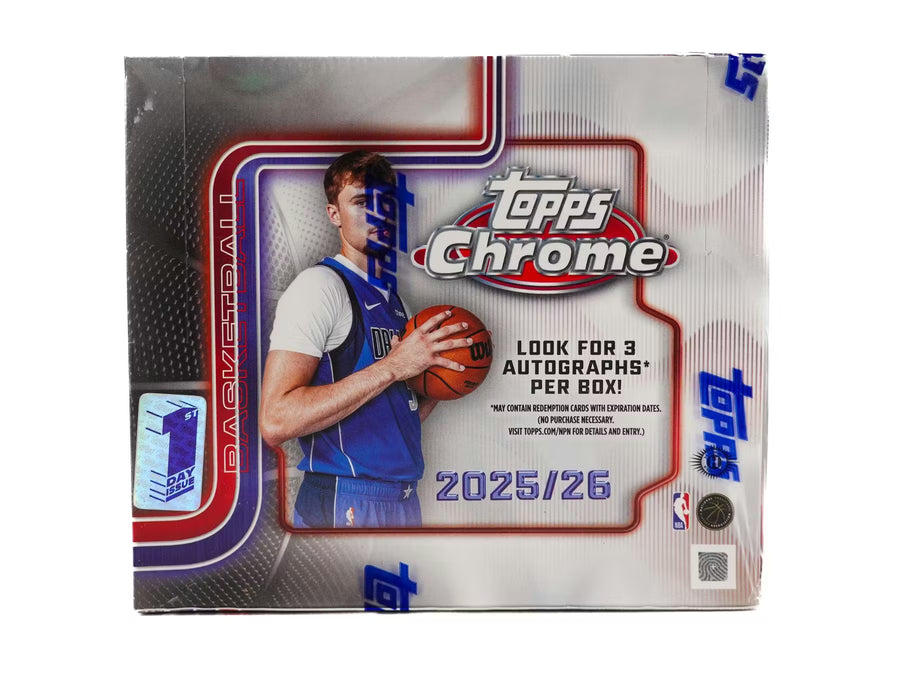 2025-26 Topps Chrome Basketball Jumbo First Day Issue Trading Cards