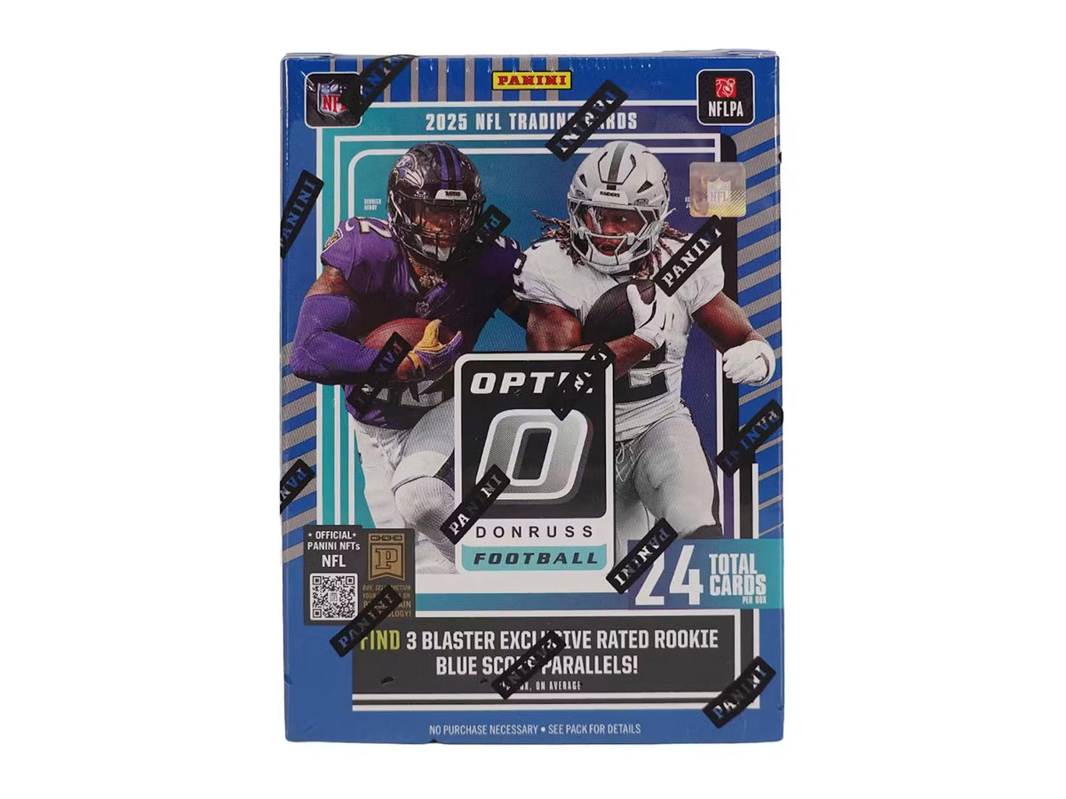 2025 Panini Donruss Optic Football Blaster Hobby Blue Scope Parallels Trading Cards
