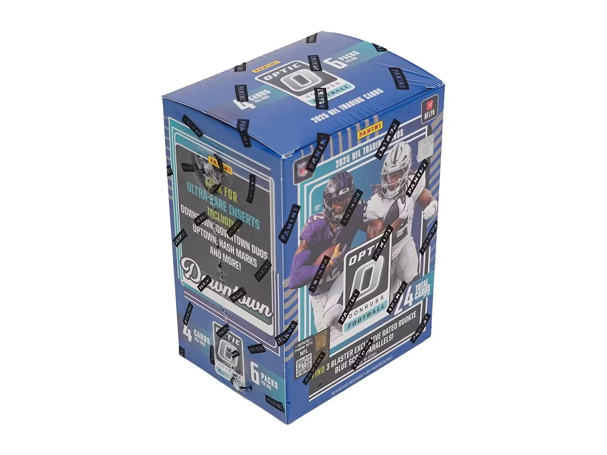 2025 Panini Donruss Optic Football Blaster Hobby Blue Scope Parallels Trading Cards