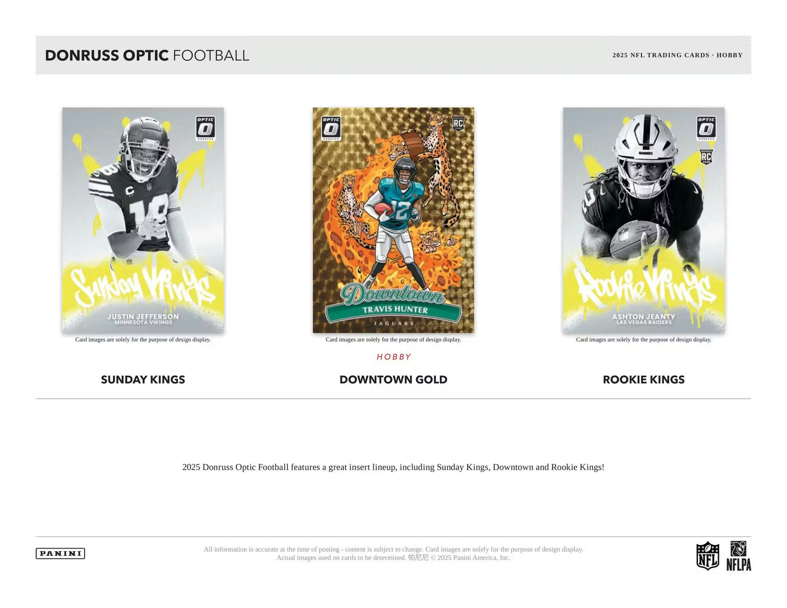 2025 Panini Donruss Optic Football Hobby Trading Cards