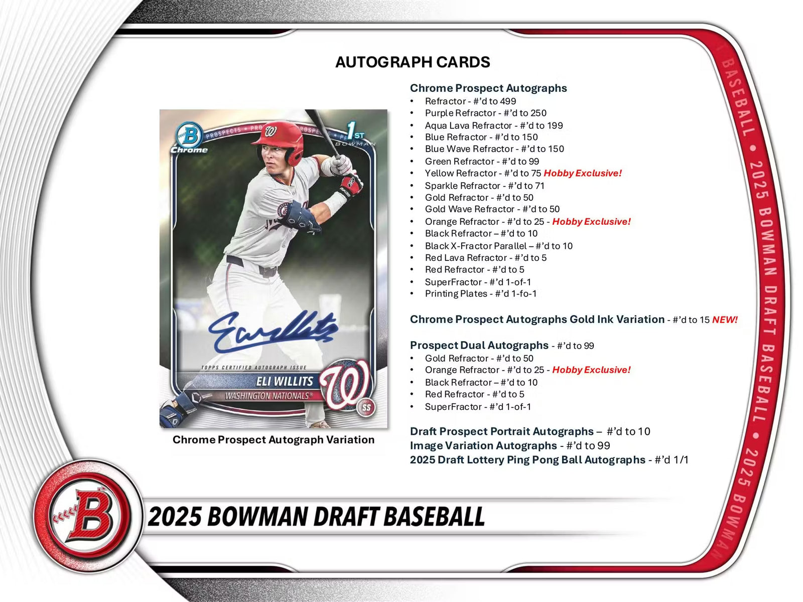 2025 Topps Bowman Draft Baseball Hobby Jumbo Trading Cards