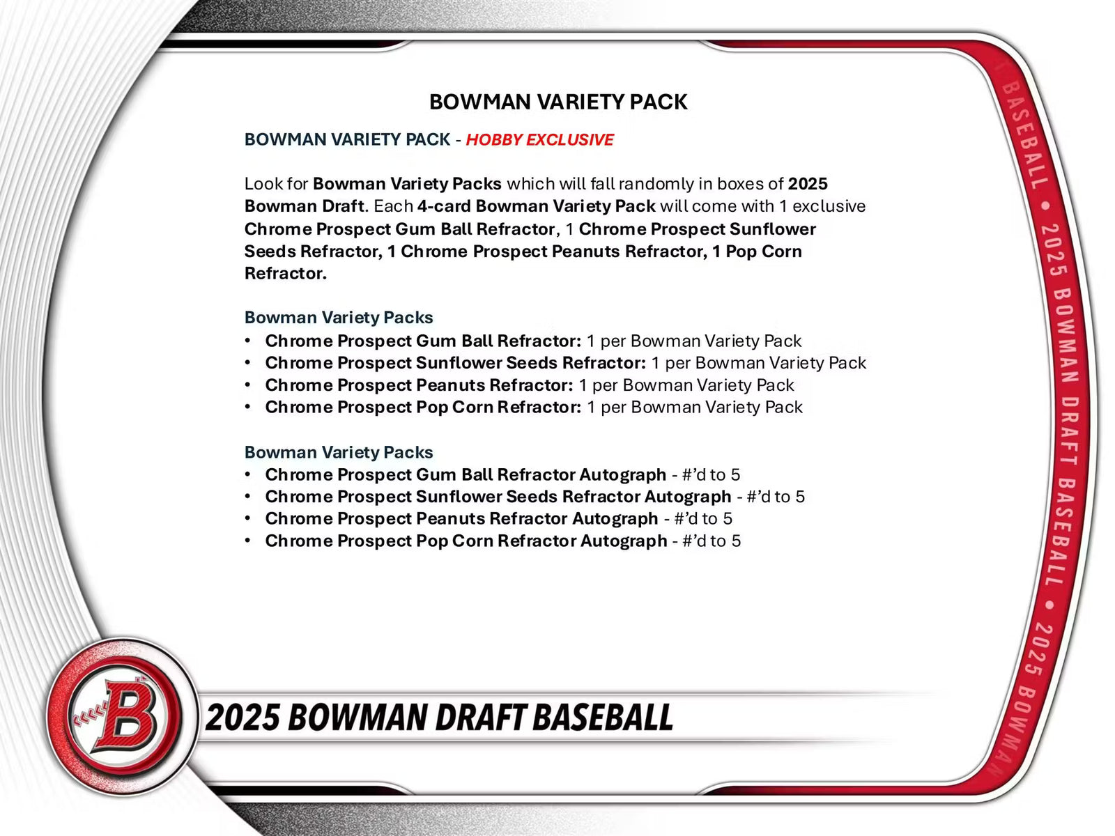 2025 Topps Bowman Draft Baseball Hobby Jumbo Trading Cards
