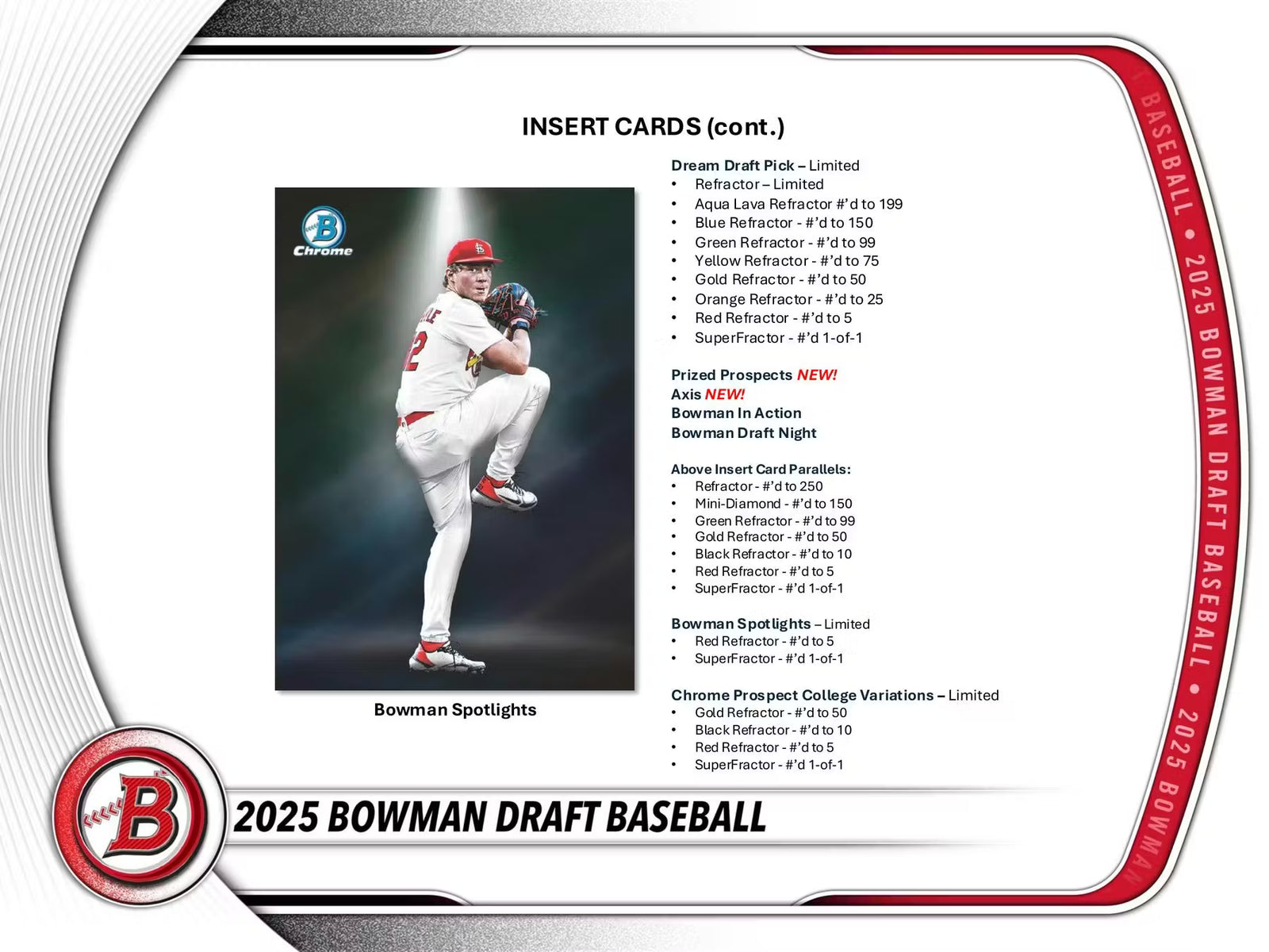 2025 Topps Bowman Draft Baseball Super Jumbo Trading Cards