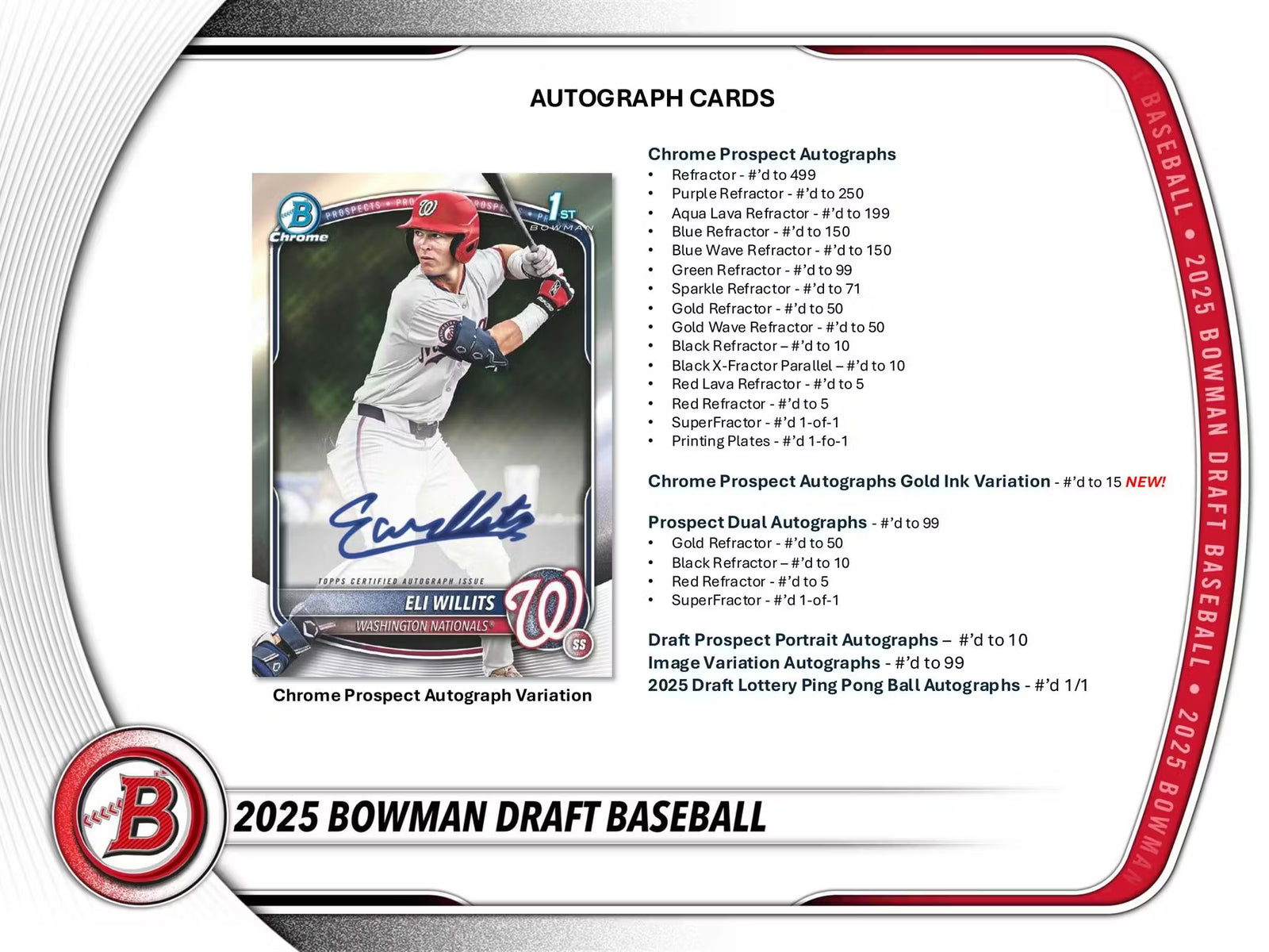 2025 Topps Bowman Draft Baseball Super Jumbo Trading Cards