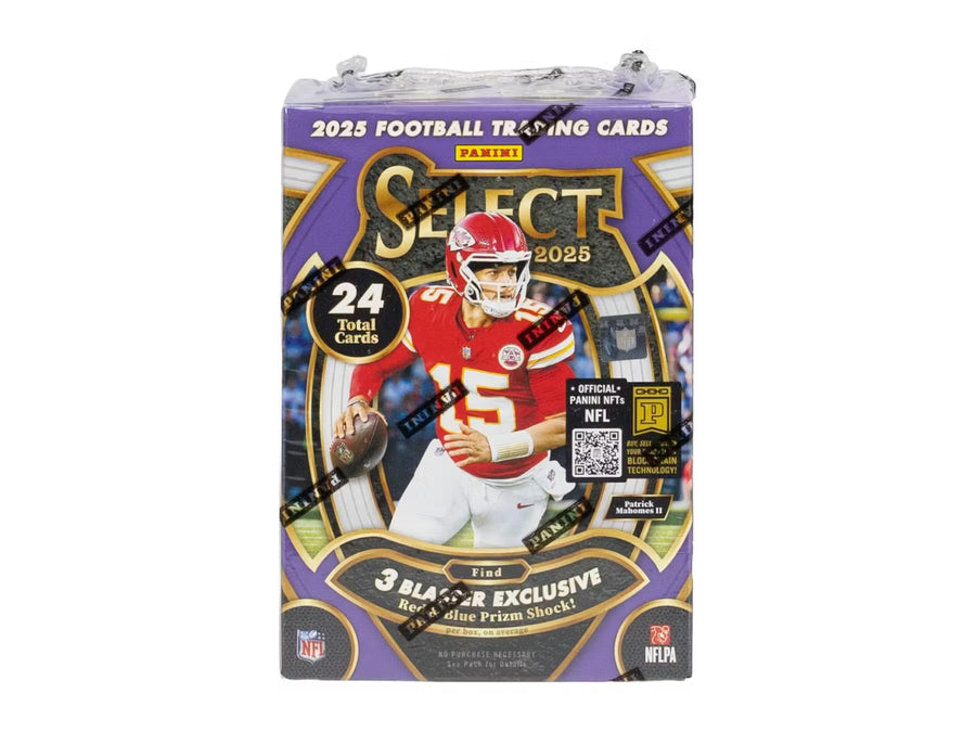 2025 Panini Select Football Blaster Trading Cards Red Blue Prizm
