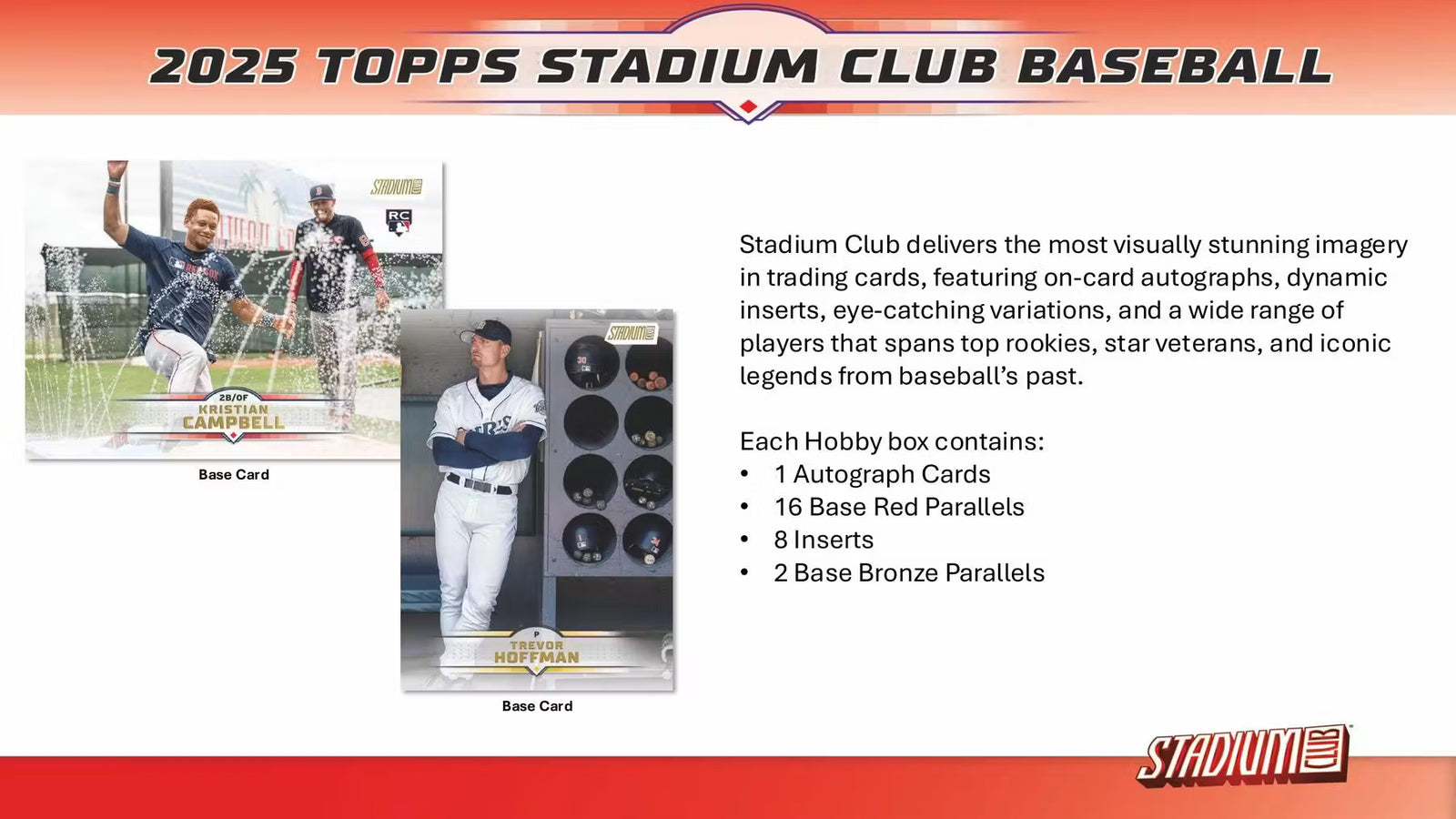 2025 Topps Stadium Club Baseball Hobby Trading Cards