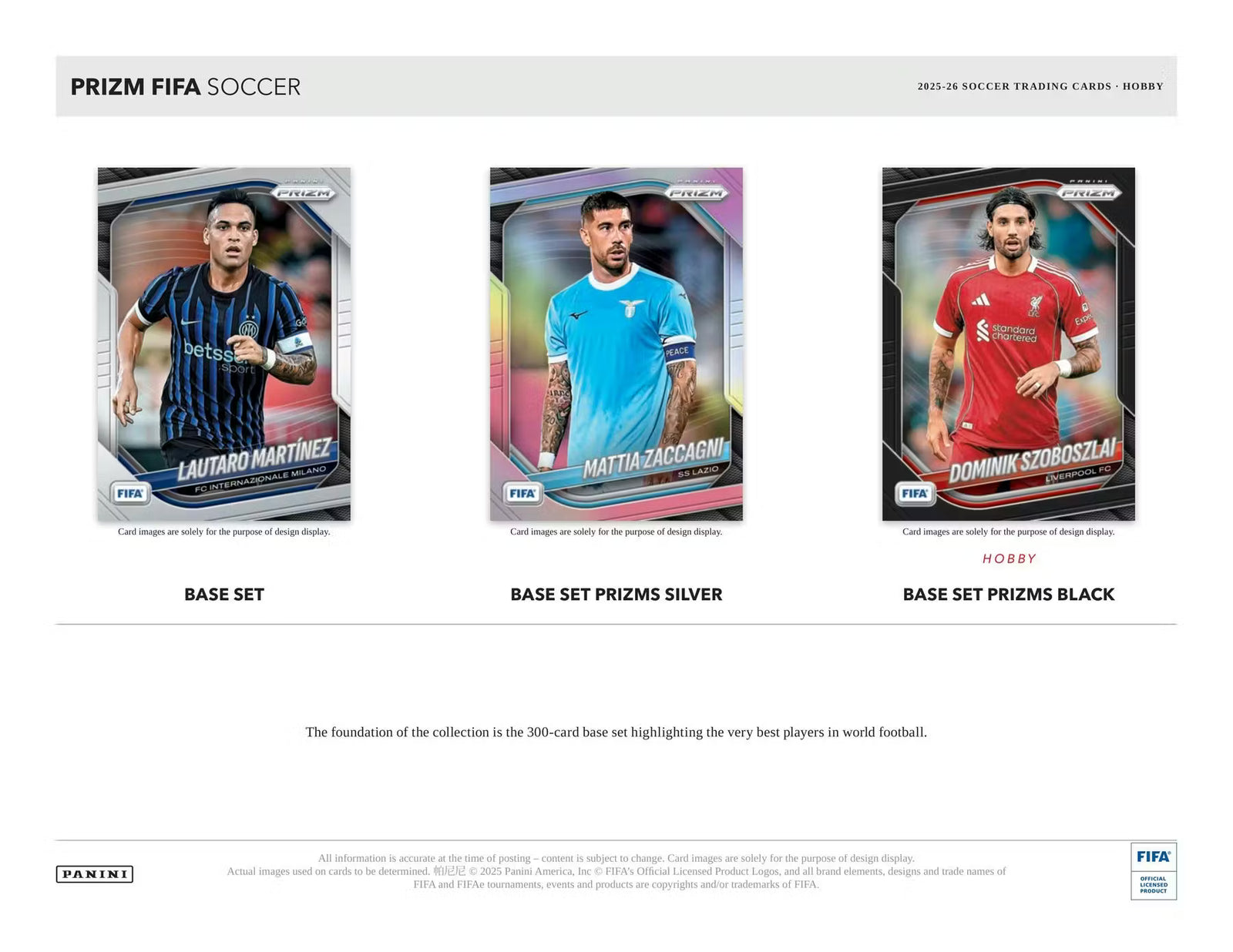 2025-26 Panini Prizm FIFA Soccer Hobby Trading Cards