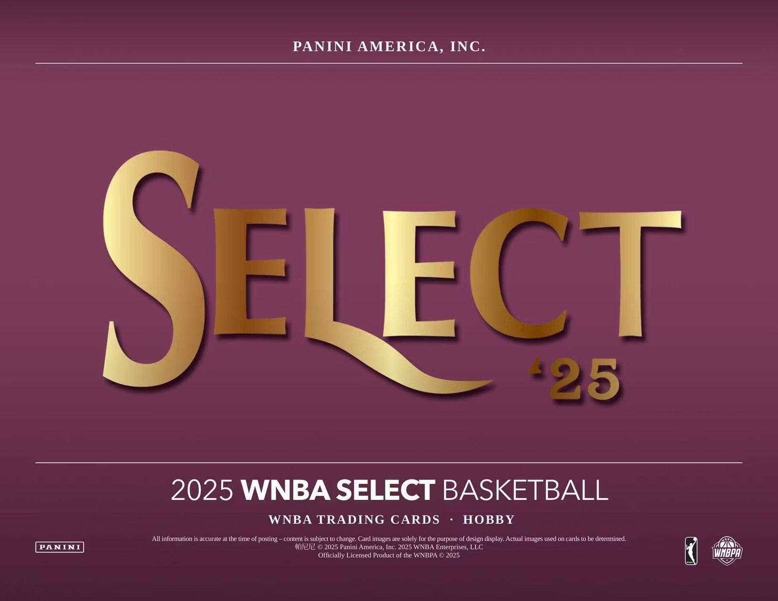 2025 Panini Select WNBA Hobby Trading Cards
