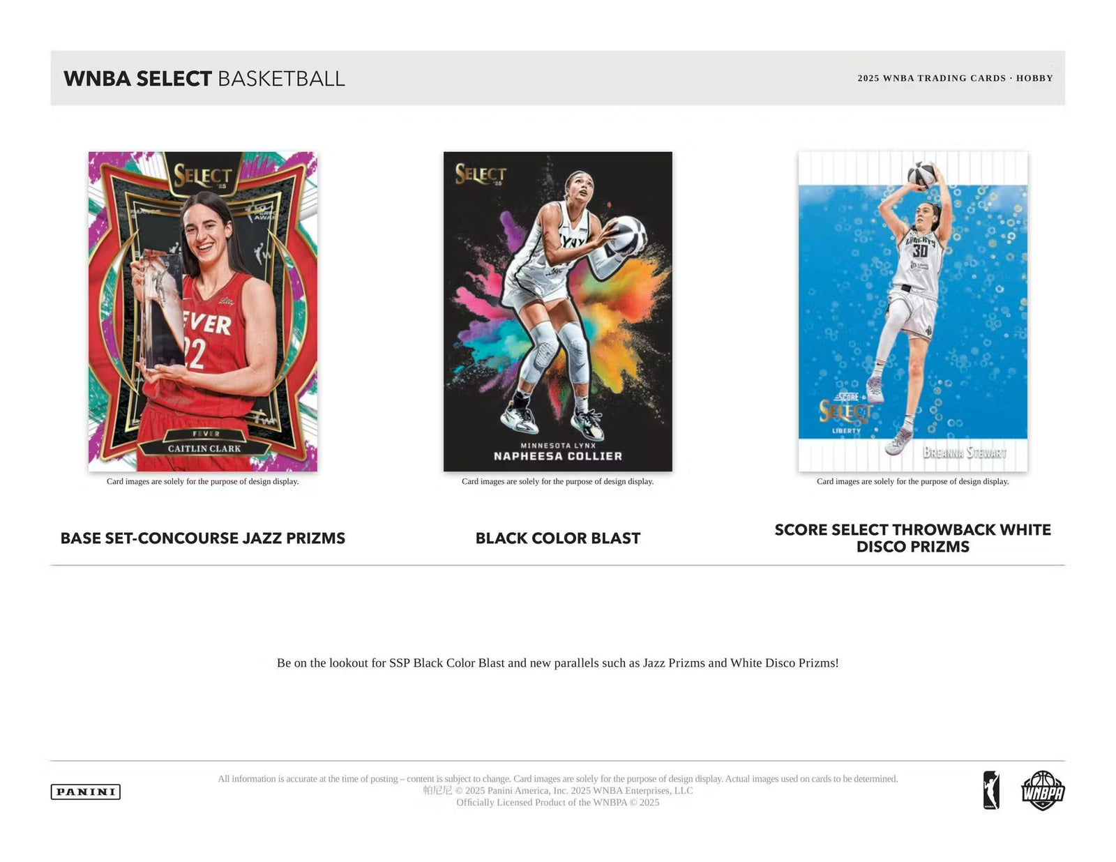 2025 Panini Select WNBA Hobby Trading Cards
