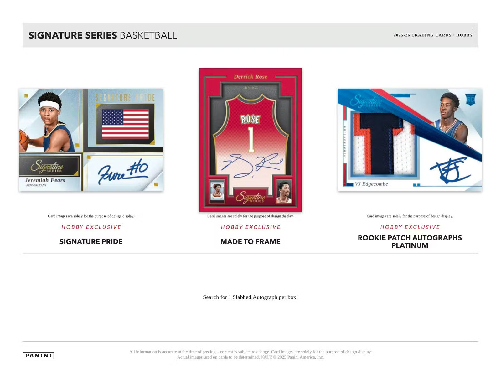 25-26 Panini Signature Series Basketball Trading Cards
