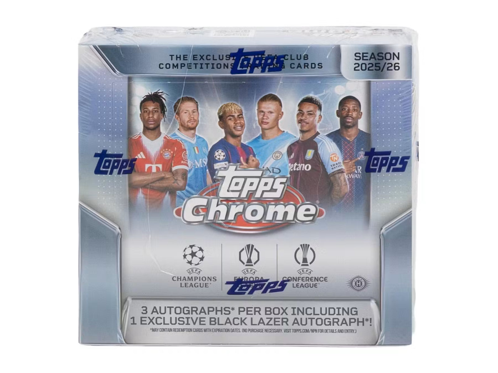 2025-26 Topps Chrome UEFA Club Competitions Soccer Jumbo Trading Cards