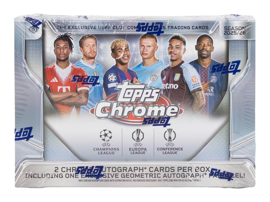 2025-26 Topps Chrome UEFA Club Competitions Soccer Breakers Delight Trading Cards