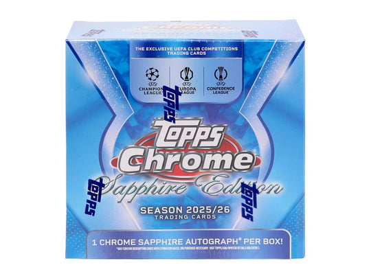 2025-26 Topps Chrome UEFA Club Competitions Soccer Sapphire Edition Trading Cards LV