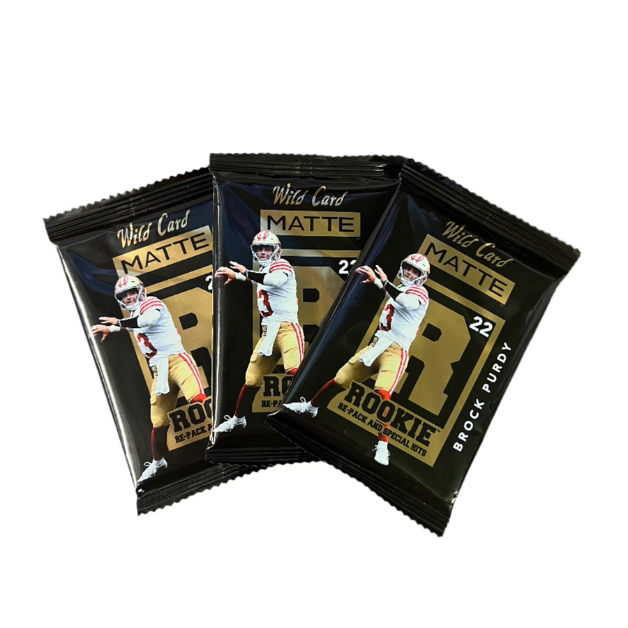 3-Packs 2022 Wild Card Matte Football Brock Purdy Rookie Edition Trading Cards