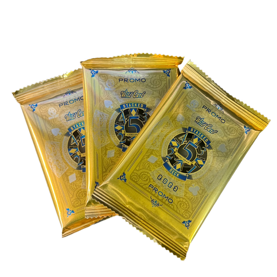 3-Packs 2023 Wild Card Stacked Deck Football Gold Trading Cards
