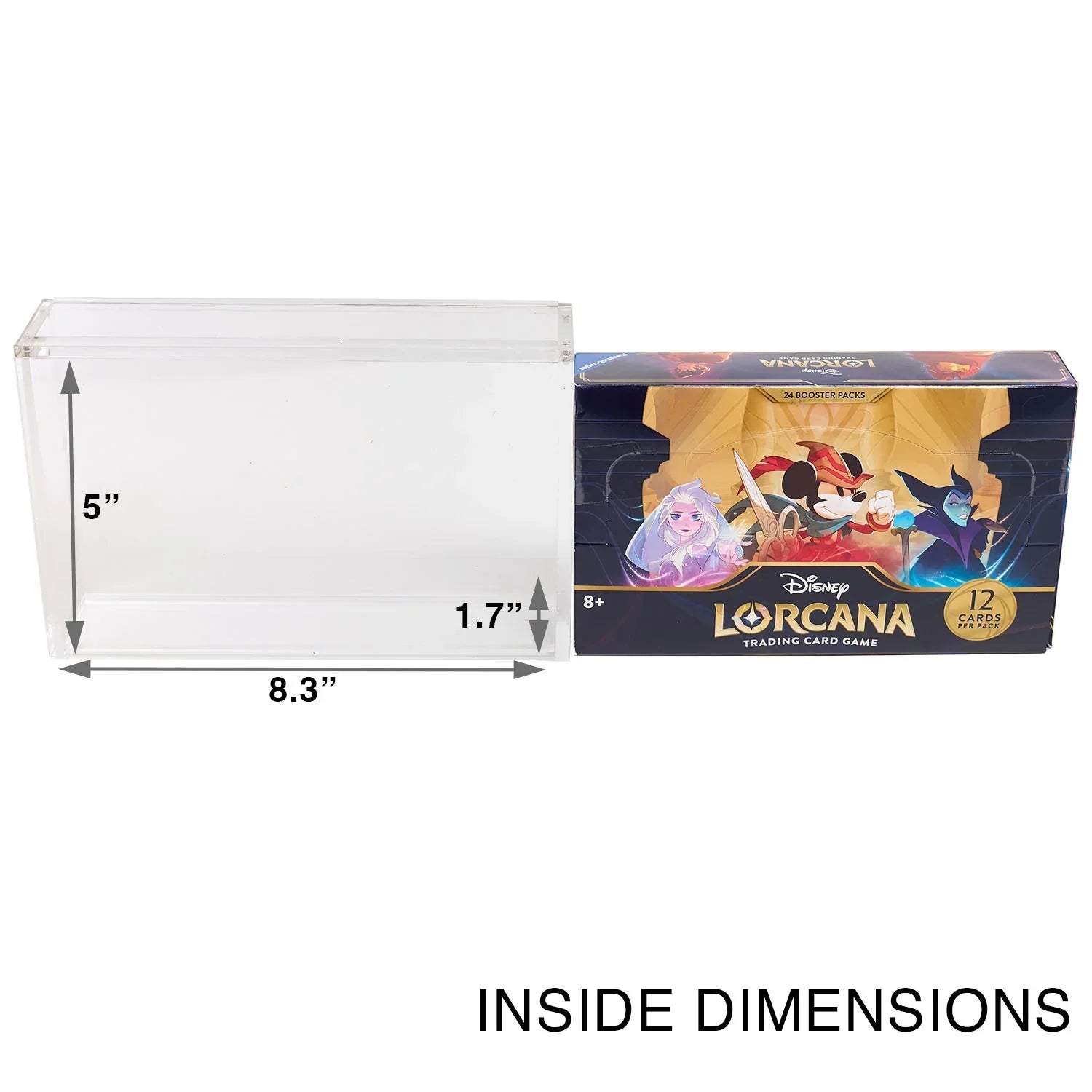 Disney Lorcana Booster Box Acrylic Case - Magnetic UV Display