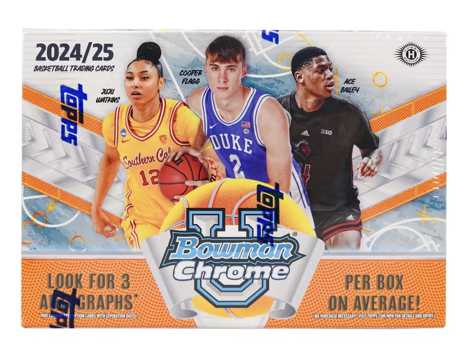 2024-25 Topps Bowman Chrome University Basketball Breakers Delight Trading Cards