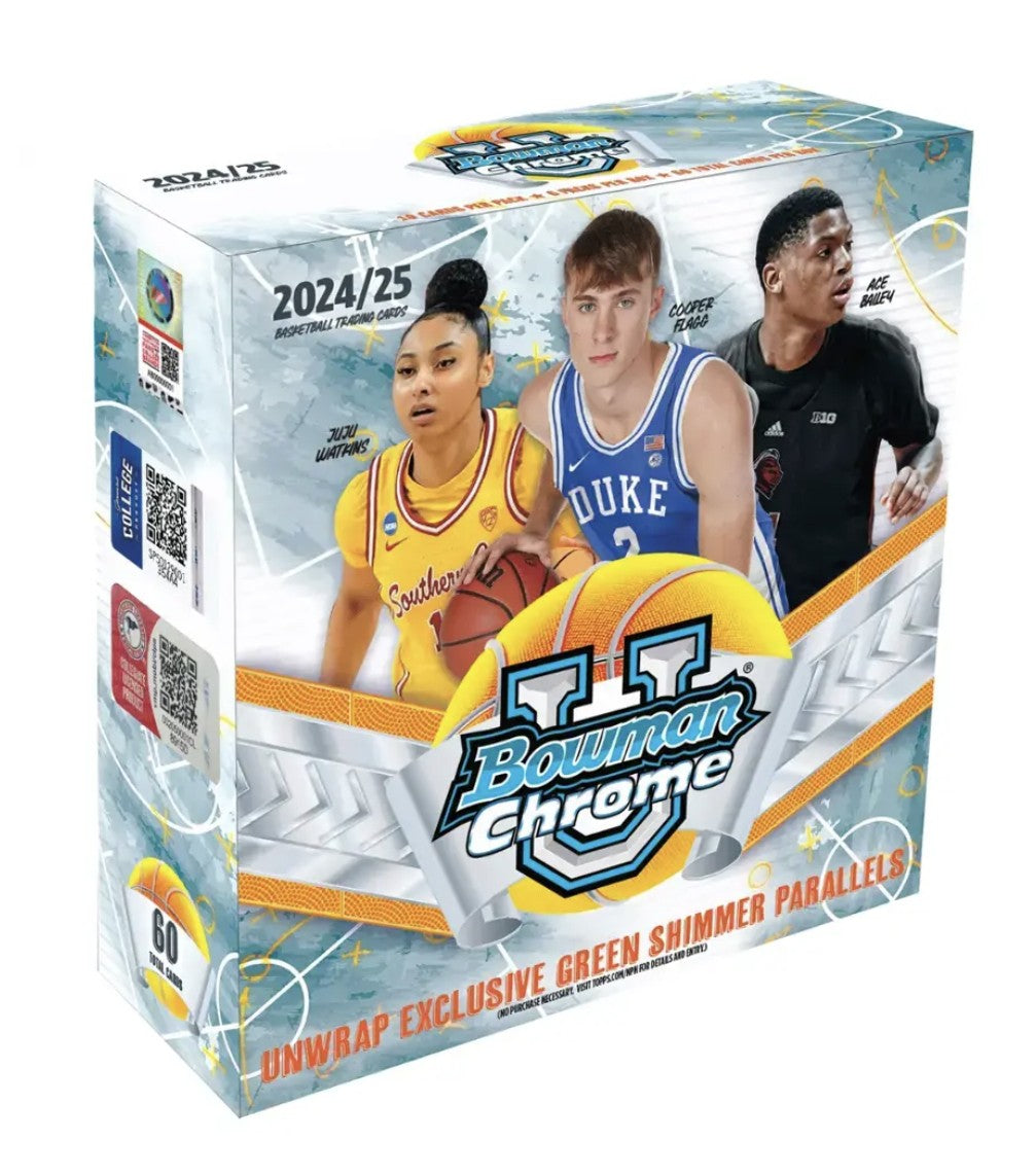 2024-25 Topps Bowman University Chrome Basketball Mega Trading Cards