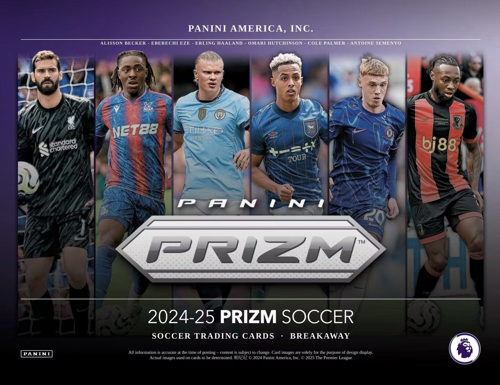 2024-25 Panini Prizm Soccer EPL Breakaway Trading Cards
