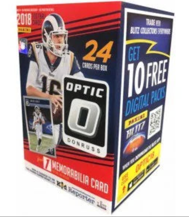 2018 Panini Donruss Optic Football Blaster w/ Relic Trading Cards