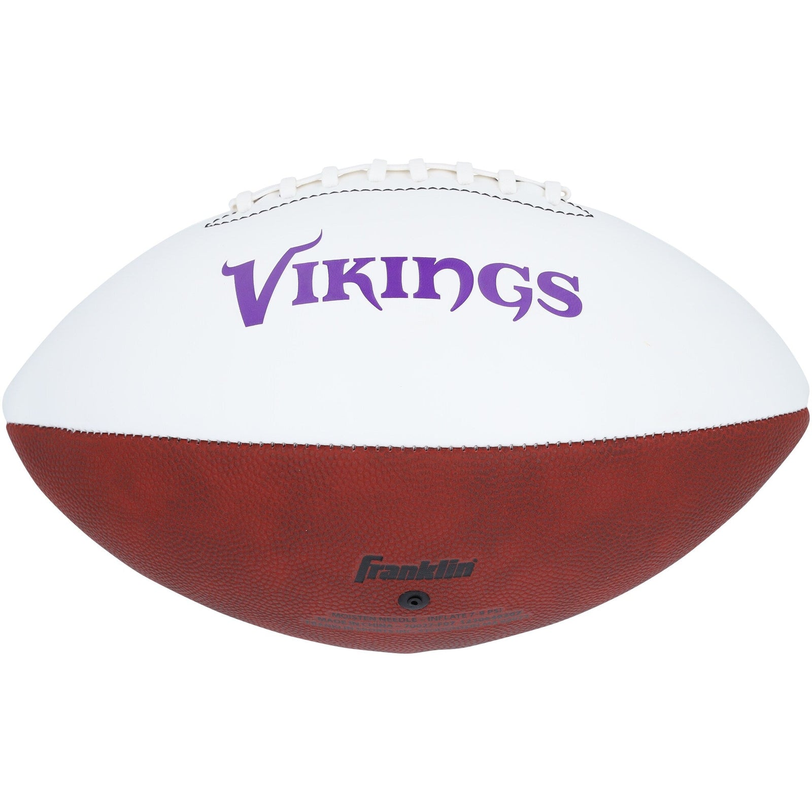 Aaron Jones Minnesota Vikings Autographed Fanatics Authentic Franklin White Panel Football - The Ballers Bank