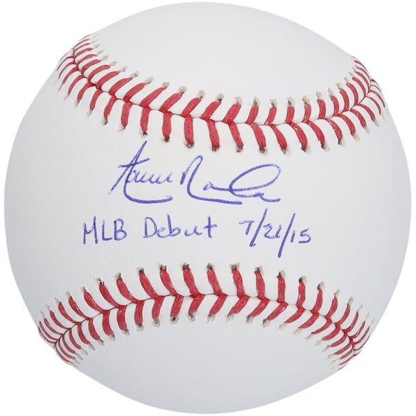 Aaron Nola Philadelphia Phillies Autographed Fanatics Authentic Baseball with "MLB Debut 7/21/15" Inscription - The Ballers Bank
