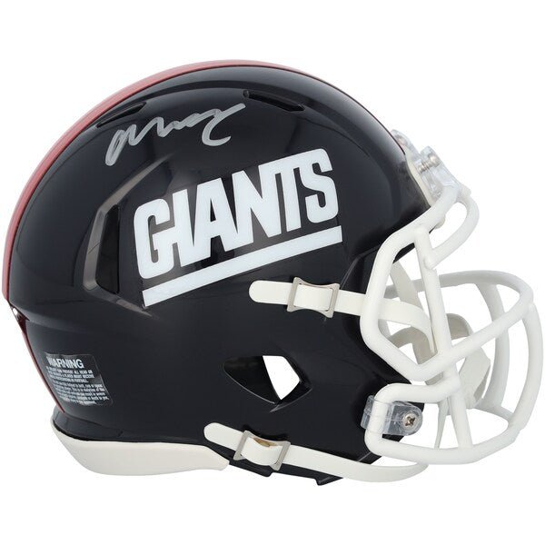 Abdul Carter New York Giants Autographed Fanatics Authentic Riddell 1980 - 99 Throwback Speed Mini Helmet - The Ballers Bank