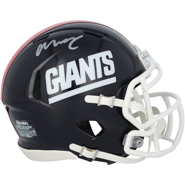 Abdul Carter New York Giants Autographed Fanatics Authentic Riddell 1980 - 99 Throwback Speed Mini Helmet - The Ballers Bank