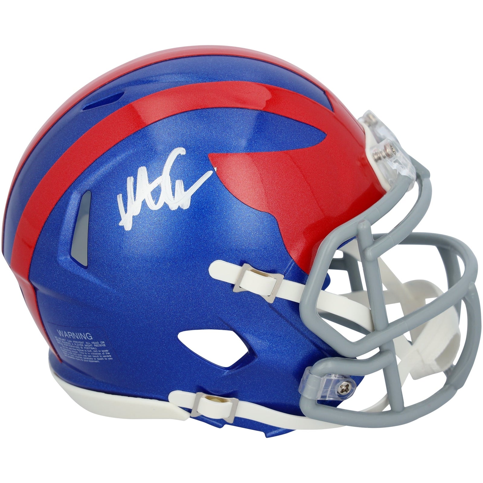 Abdul Carter New York Giants Autographed Fanatics Authentic Riddell 2024 Alternate Speed Mini Helmet - The Ballers Bank