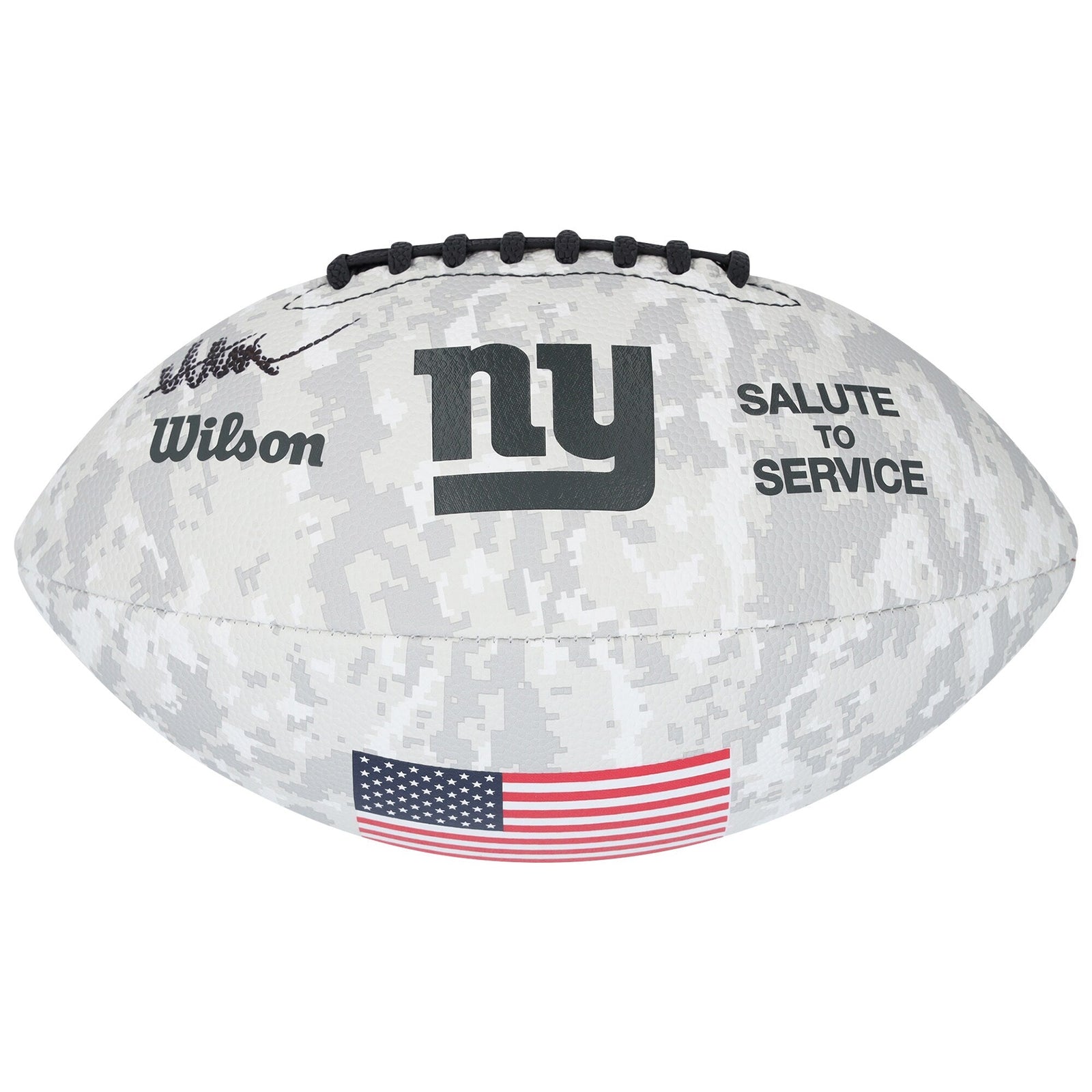 Abdul Carter New York Giants Autographed Fanatics Authentic Wilson 2024 Salute To Service Football - The Ballers Bank