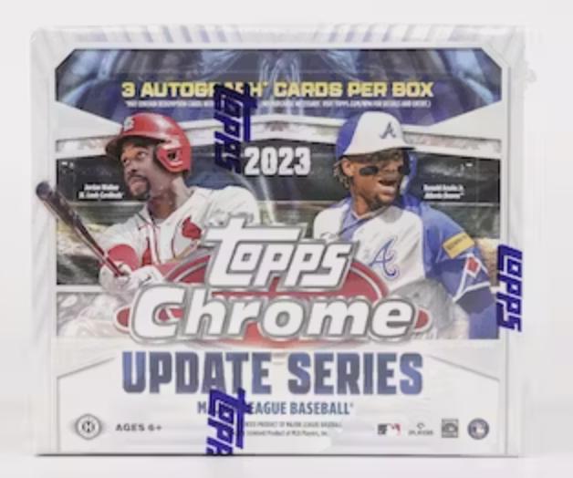 2023 Topps Chrome Baseball Updated Series Jumbo Hobby Trading Cards