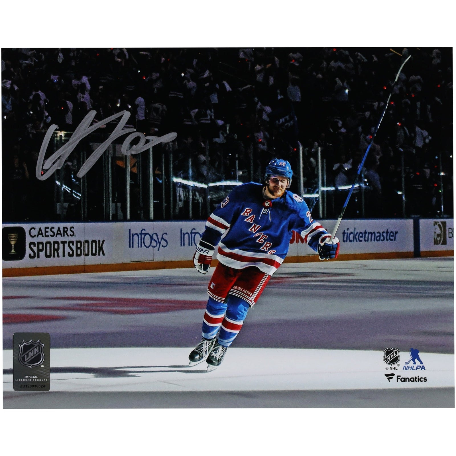Adam Fox New York Rangers Autographed Fanatics Authentic 8" x 10" Postgame Salute Photograph - The Ballers Bank