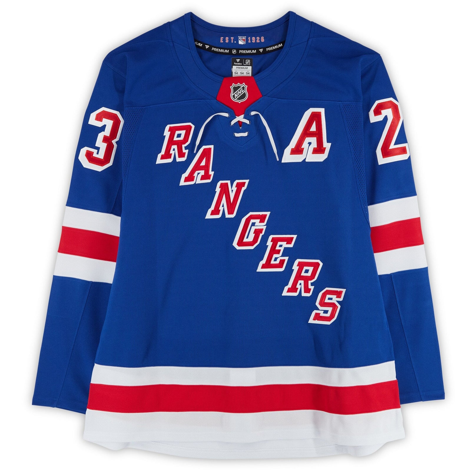 Adam Fox New York Rangers Autographed Fanatics Authentic Blue Fanatics Premium Jersey - The Ballers Bank