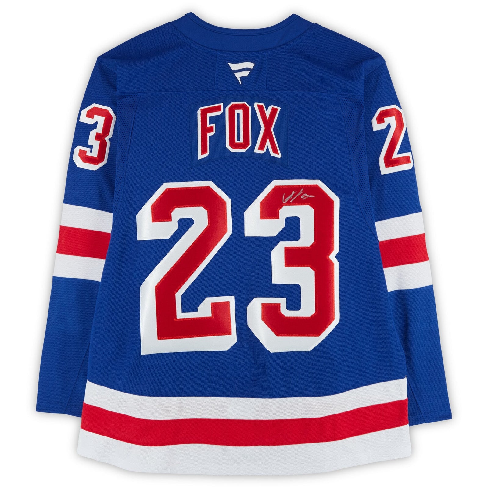 Adam Fox New York Rangers Autographed Fanatics Authentic Blue Fanatics Premium Jersey - The Ballers Bank
