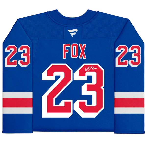 Adam Fox New York Rangers Autographed Fanatics Authentic Blue Fanatics Premium Jersey - The Ballers Bank