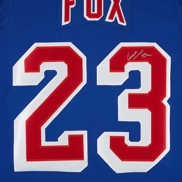 Adam Fox New York Rangers Autographed Fanatics Authentic Blue Fanatics Premium Jersey - The Ballers Bank