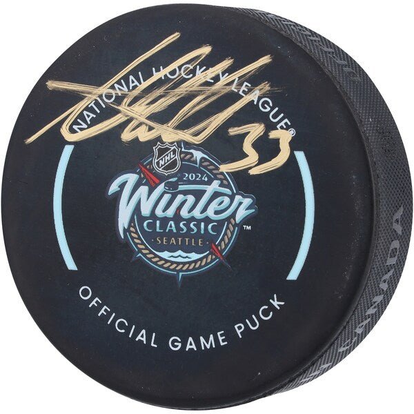 Adin Hill Vegas Golden Knights Autographed Fanatics Authentic 2024 Winter Classic Official Game Puck - The Ballers Bank