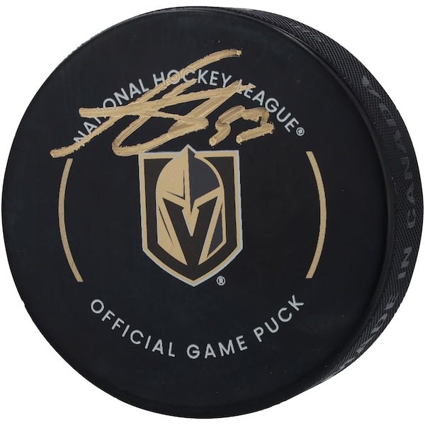 Adin Hill Vegas Golden Knights Autographed Fanatics Authentic Official Game Puck - The Ballers Bank