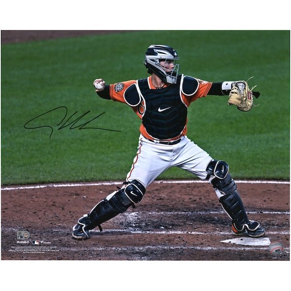 Adley Rutschman Baltimore Orioles Fanatics Authentic Autographed 16" x 20" Debut Catching Photograph - The Ballers Bank