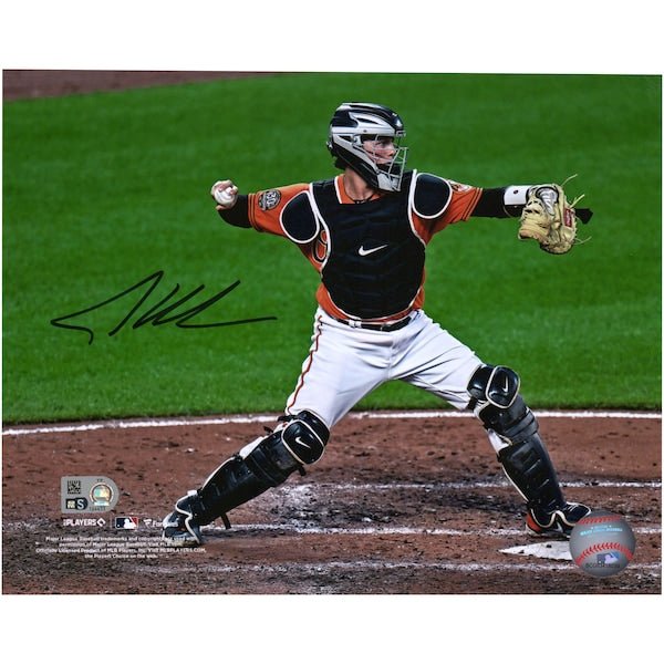Adley Rutschman Baltimore Orioles Fanatics Authentic Autographed 8" x 10" Debut Catching Photograph - The Ballers Bank