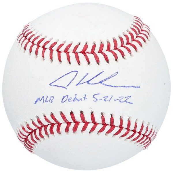 Adley Rutschman Baltimore Orioles Fanatics Authentic Autographed Baseball with "MLB Debut 5 - 21 - 22" Inscription - The Ballers Bank