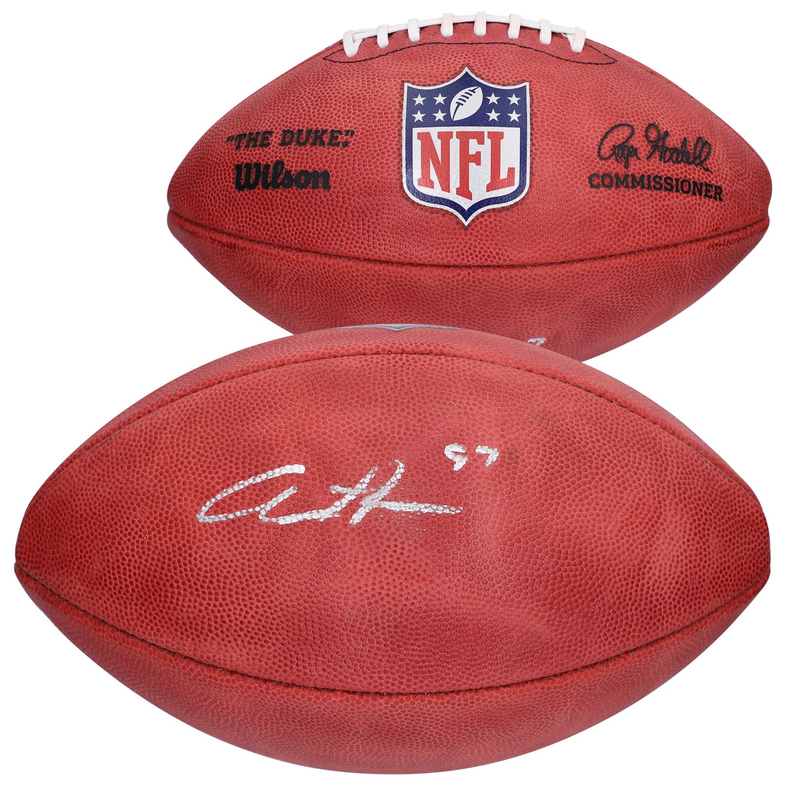 Aidan Hutchinson Detroit Lions Fanatics Authentic Autographed Wilson Duke Full Color Pro Football - The Ballers Bank