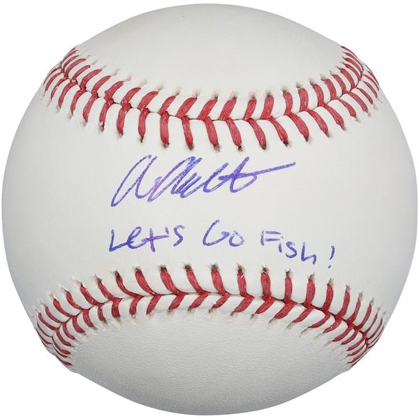 Aiva Arquette Miami Marlins Autographed Fanatics Authentic Baseball with "Let's Go Fish" Inscription - The Ballers Bank