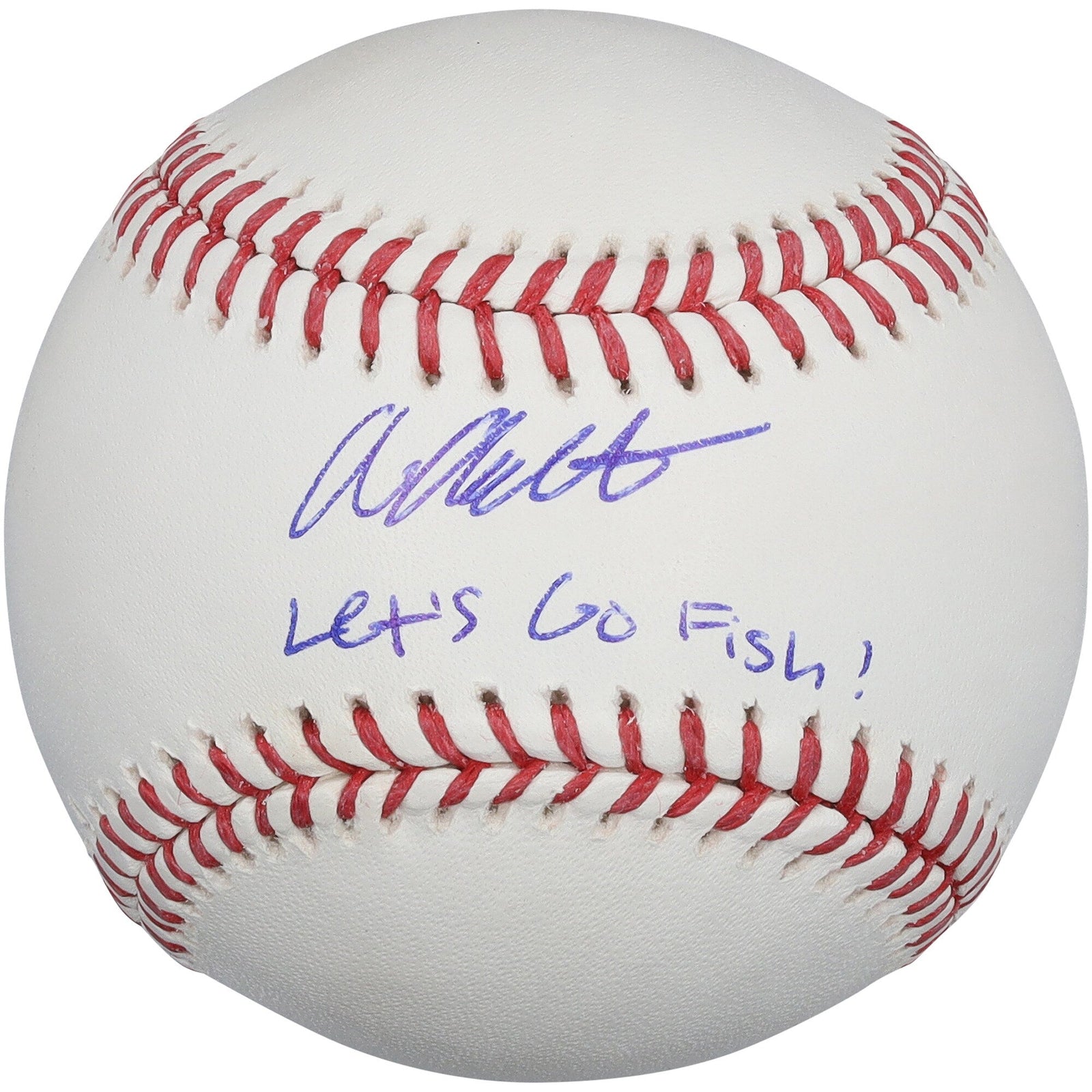 Aiva Arquette Miami Marlins Autographed Fanatics Authentic Baseball with "Let's Go Fish" Inscription - The Ballers Bank