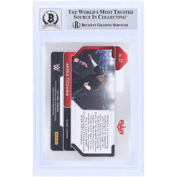 Akira Tozawa WWE Autographed 2022 Panini Prizm 27 Beckett Fanatics Witnessed Authenticated 10 Card - The Ballers Bank